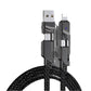 Factory 4-in-1 Cable, Dual USB-C to Lightning, 2-in-1 PD Fast Charging 100W, Type-C to Lightning Dual USB