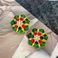Retro Colorful Gemstone Court-Style Earrings