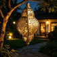 Solar iron hollow projection lamp
