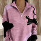 Casual Half-zip Pullover Hoodie