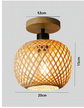 Inserted bamboo woven wall lamp, wooden art tea room, homestay lighting, Japanese rattan woven retro creative wabi sabi style be