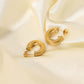 Fashionable Stainless Steel Twisted Earrings Titanium Steel Womens