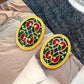 Retro Colorful Gemstone Court-Style Earrings