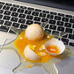 Egg Cracker Phone Stand - Broken Egg, Spilled Milk Tea Prank Toy