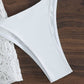 Sheer Mesh Halter-neck Tie-front Push-up Bikini