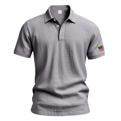 American Summer Linen Short Sleeve Men Clothing