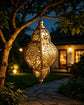 Solar iron hollow projection lamp