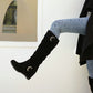 Wedge-heel British-style High-top Womens Knee-high Boots
