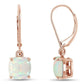 Womens Opal Square Mini Opal Earrings