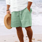 Stripe Print Shorts Summer Fashion Drawstring Sweatpants Casual Clothing For Men