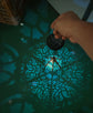 Solar iron hollow projection lamp