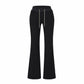 Adorned With Beaded Chains Flared Casual Trousers