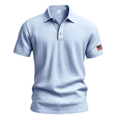 American Summer Linen Short Sleeve Men Clothing