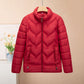 Fashion Stand Collar Pure Color Cotton Clothing Women