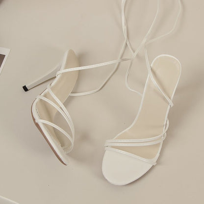 Buckle Open-toe High-heeled Sandals For Women