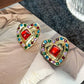 Retro Colorful Gemstone Court-Style Earrings