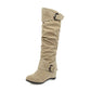 Wedge-heel British-style High-top Womens Knee-high Boots
