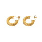 Fashionable Stainless Steel Twisted Earrings Titanium Steel Womens