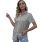 Solid-color Casual Loose-fit Short-sleeve Linen Shirt