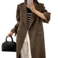 Above-the-knee Long Double-faced Wool Coat For Women