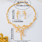 Line-Crossing Earrings And Necklace Set