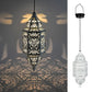 Solar iron hollow projection lamp