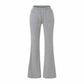 Adorned With Beaded Chains Flared Casual Trousers