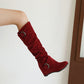 Wedge-heel British-style High-top Womens Knee-high Boots