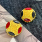 Retro Colorful Gemstone Court-Style Earrings