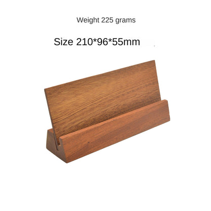 Solid Wood Calendar Stand with Sandalwood Base, Wooden Notepad Holder, Business Card Holder, Card Holder in Beech and Walnut Wood