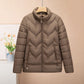 Fashion Stand Collar Pure Color Cotton Clothing Women