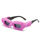 Creative Design Plush Innovative Square Glasses