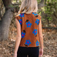 Retro Floral Print Casual Vest For Women