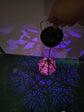 Solar iron hollow projection lamp