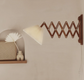 Medieval-style wall lamp, retro telescopic reading desk lamp for study, living room, and bedroom