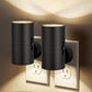 Cylinder LED Night Light, 0-100% Brightness Adjustable, Twilight to Dawn Sensor Indoor Lighting Decorative Lamp