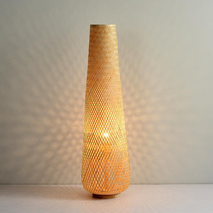 Japanese Floor Lamp for Guesthouse Bedroom, Tatami Room, Tea Room, Retro Bamboo Weave Floor Lamp, Zen Minimalist Style, Chinese Style Living Room