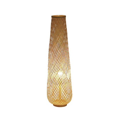Japanese Floor Lamp for Guesthouse Bedroom, Tatami Room, Tea Room, Retro Bamboo Weave Floor Lamp, Zen Minimalist Style, Chinese Style Living Room