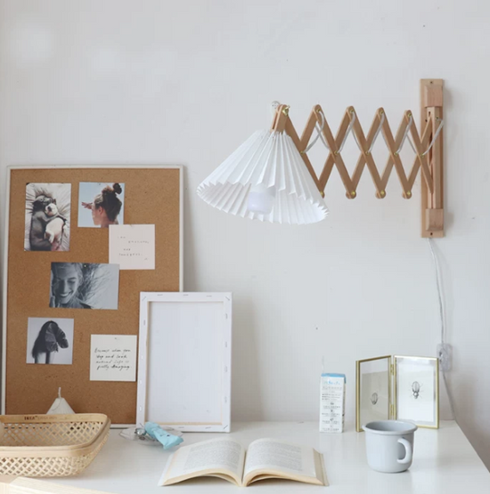 Medieval-style wall lamp, retro telescopic reading desk lamp for study, living room, and bedroom