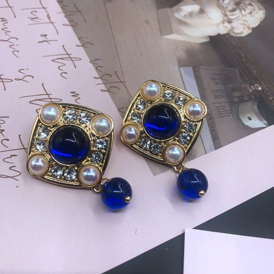 Colorful Shell Pearl Gold-Plated Earrings