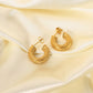 Fashionable Stainless Steel Twisted Earrings Titanium Steel Womens
