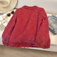 Womens Round-Neck Short Merino Wool Top Single-Breasted Down Jacket