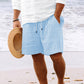 Stripe Print Shorts Summer Fashion Drawstring Sweatpants Casual Clothing For Men