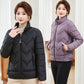 Fashion Stand Collar Pure Color Cotton Clothing Women