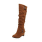 Wedge-heel British-style High-top Womens Knee-high Boots