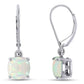 Womens Opal Square Mini Opal Earrings