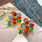 Retro Colorful Gemstone Court-Style Earrings