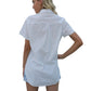 Solid-color Casual Loose-fit Short-sleeve Linen Shirt