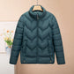 Fashion Stand Collar Pure Color Cotton Clothing Women