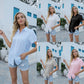 Solid-color Casual Loose-fit Short-sleeve Linen Shirt